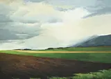 Kurt von Ballmoos, Champs par temps brumeux, 1992, huile sur toile