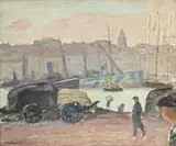 Albert André, Vieux port de Marseille, 1918, huile sur toile