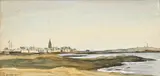 Paysage breton by Charles-François Daubigny, aquarelle et rehauts de gouache sur papier, sold Dec 2023