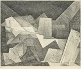 Louis Marcoussis, Planches de salut no. 4, eau-forte sur papier