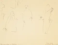 Max Jacob, Promesse de Dieu à Abraham - Sarah châtie la servante Agar enceinte, 1929, encre sur papier