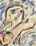 Nathalie Goncharova, Premier dessin pour, 1913, aquarelle et gouache sur papier