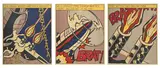 Roy Lichtenstein, '' As I Opened Fire'', 3 lithographies offset