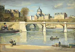 André Planson, Quai Saint Bernard, Paris, 1927, huile sur toile