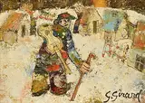 Georges Girard, Le nomade, 1985, huile sur toile