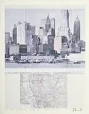 Christo, Two lower Manhattan Wrapped Buildings, New-York City, lithographie offset