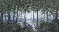 Antonio Barrera, Selva, 1984, huile sur toile en triptyque