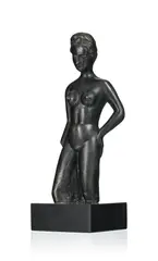 Moissey Kogan, Jeune femme, sculpture en bronze