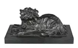 José-Maria David, Chat, 1987, sculpture en bronze sur socle en marbre