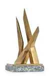 André Bucher, Sans titre, sculpture en bronze doré