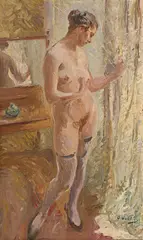 Otto Vautier, Nu devant la fenêtre, huile sur toile