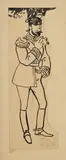 Caran d'Ache, Portrait du Tsar Nicolas II, encre sur papier