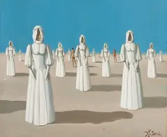 Jean Pierre Serrier, La forêt vierge, huile sur toile