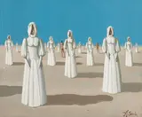 Jean Pierre Serrier, La forêt vierge, huile sur toile