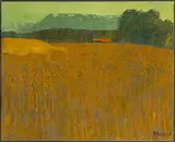 Walter Mafli, _ Champ de blé, 2008, huile sur toile