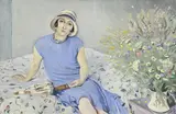 Émile Bressler, Portrait de femme en robe bleue, 1928-1932, huile sur toile