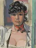 Maurice Barraud, La fille, huile sur toile