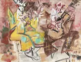 Gen Paul, Clowns musiciens, gouache sur papier