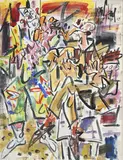 Gen Paul, Clowns musiciens, 1952, gouache sur papier