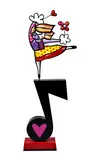 Romero Britto, Karina, sculpture, technique mixte sur bois et métal
