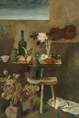 Roland Oudot, Composition avec fruits et violon, 1959, huile sur toile