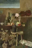 Roland Oudot, Composition avec fruits et violon, 1959, huile sur toile