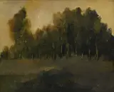 Mircea Ciobanu, Paysage, 1983, huile sur toile