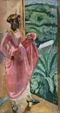 Christian Caillard, Martiniquaise à la robe rose, 1931, huile sur toile