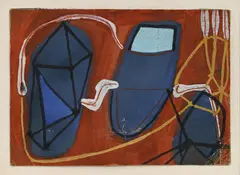 Alberto Burri, Sans titre, 1950, tempera sur papier