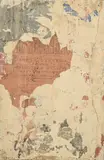Rotella, Spostato a sinistra, 1958, technique mixte, décollage d'affiches et papier journal marouflés sur toile