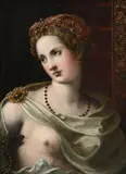 La mort de Cléopâtre by Michele Tosini di Ridolfo Ghirlandaio, huile sur panneau, sold Sep 2023