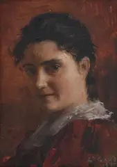 Léon Gaud, Portrait de jeune femme, 1897, huile sur panneau