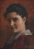 Léon Gaud, Portrait de jeune femme, 1897, huile sur panneau