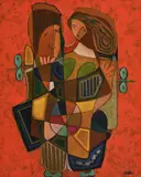 André Teleki, Les jouets du grand frère, huile sur toile