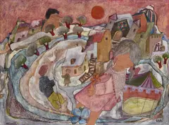 André Teleki, Fonte des neiges, 1975, huile sur toile