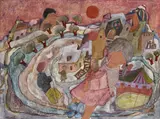 André Teleki, Fonte des neiges, 1975, huile sur toile