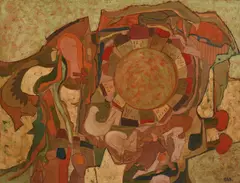 André Teleki, Soleil perdu - The Lost Sun, huile sur toile