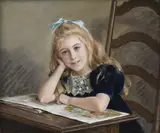 Portrait de jeune fille by Caroline Sophie Sordet-Boissonnas, 1901, pastel sur papier, sold Jun 2023