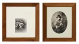 Xavier de Poret, Personnages, 2 fusains sur papier