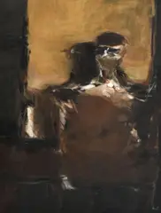 Jean Lecoultre, Appuyé contre le miroir, 1962-1964, huile sur toile