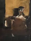 Jean Lecoultre, Appuyé contre le miroir, 1962-1964, huile sur toile
