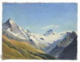 Frédy Hungrecker, Paysage enneigé, 1948, huile sur toile