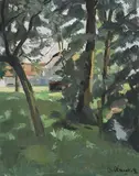 Charles Clément, Paysage, 1956, huile sur toile
