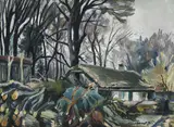 Charles Clément, Vue de Rovéréaz, 1930-1934, huile sur toile