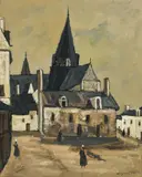 Georges Borgeaud, Village en Bretagne, 1963_,_ huile sur toile
