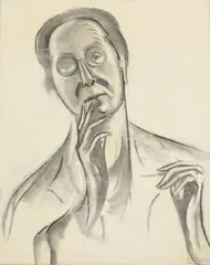 Alice Bailly, Mon portrait, 1929, fusain sur papier