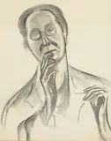Alice Bailly, Mon portrait, 1929, fusain sur papier