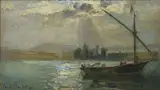Louis-Amédée Baudit, Dans la Rade de Genève, 1941, huile sur panneau