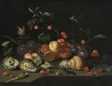 Jacob Marrel, Nature morte aux fruits et aux coquillages, 1677, huile sur toile
