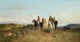 Henri van Wijk, C_avaliers ottomans_, huile sur toile